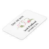 Save the Date Datum der zwei Schwerpunkte Braut- u Magnet (Linke Seite)