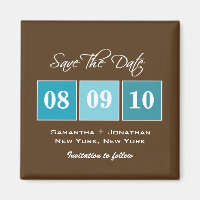 Save the Date: Datumsblöcke - Türkis