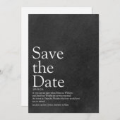 Save the Date Definition eines einfachen Chalkboar Einladung (Vorne/Hinten)