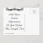 Save the Date dekorative Gold- und Black-Postkarte Ankündigungspostkarte (Rückseite)