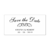 Save the Date dekorative Script-Briefmarke Permastempel (Design)