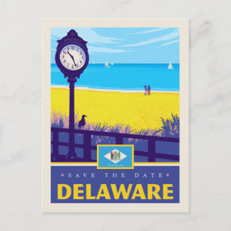 Save The Date | Delaware 2 Einladungspostkarte