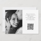Save The Date | Delikates Script Foto und QR Code (Rückseite)