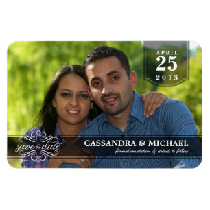 Save the Date - Deluxe Foto-Magnete ohne Grenzen Magnet