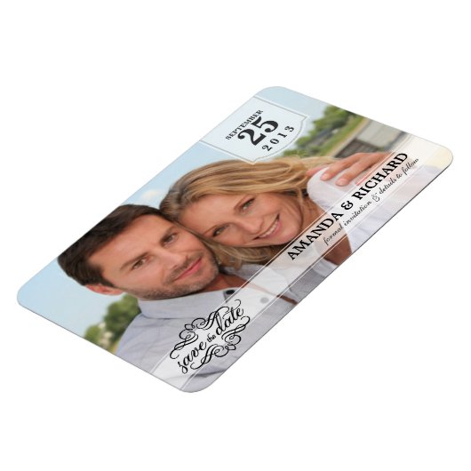 Save the Date - Deluxe Foto-Magnete ohne Grenzen Magnet (Linke Seite)