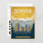 Save The Date | Denver, CO Ankündigungspostkarte (Vorne/Hinten)