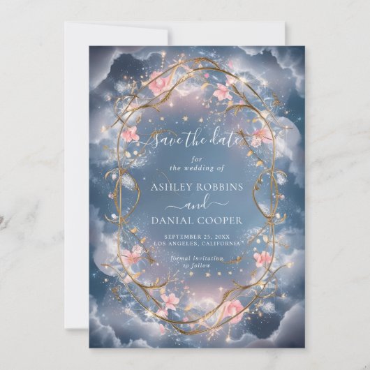 Save the Date der Funkelnd Luft Einladung (Vorderseite)