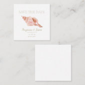 Save the Date der Muschel auf See Mitteilungskarte (Vorne/Hinten)