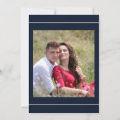 Save the Date des Fotos "Navy Cream Floral Arch" Einladung (Rückseite)