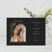 Save the Date des QR-Codes für einfaches Minimalis Einladung (Stehend Vorderseite)