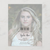 Save the Date des vertikalen Fotos (Rückseite)