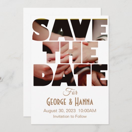 Save the Date Design anpassen (Vorne/Hinten)