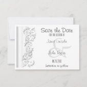 Save the Date Design für Weißblumen (Vorderseite)