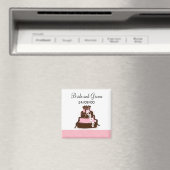 Save the Date Designer Cake Magnet (In Situ (Geschirrspüler))