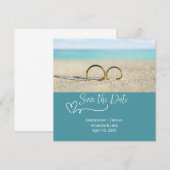 Save the Date Destination Beach Wedding Einladung (Vorne/Hinten)
