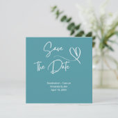 Save the Date Destination Wedding Einladung (Stehend Vorderseite)