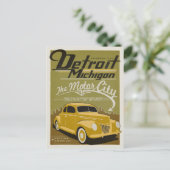 Save The Date | Detroit, MI Ankündigungspostkarte (Stehend Vorderseite)