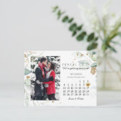 Save the Date Dezember 2022 Botanisches Elegantes Postkarte (Stehend Vorderseite)