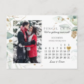 Save the Date Dezember 2022 Botanisches Elegantes  Postkarte (Vorderseite)