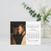 Save the Date Dezember 2023 Kalender Neuer Monat Postkarte (Stehend Vorderseite)