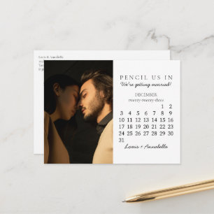 Save the Date Dezember 2023 Kalender Neuer Monat Postkarte