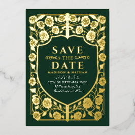 Save the Date die Mittelalterliche Monografie des  Folieneinladung
