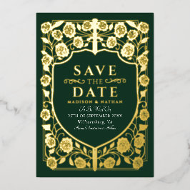 Save the Date die Mittelalterliche Monografie des  Folieneinladung