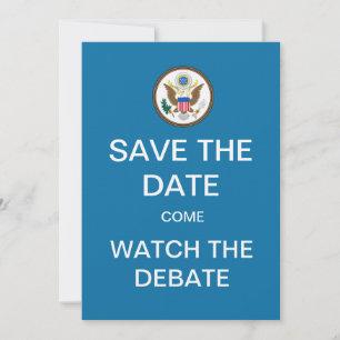 Save the Date die Party Einladung der Debatte verf