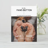 Save the Date die Paws-Taste drücken Einladung (Stehend Vorderseite)