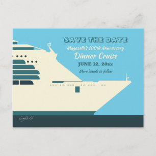 Save-the-Date Dinner-Kreuzfahrt-Ankündigung Postkarte