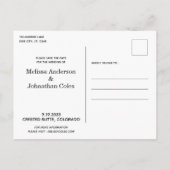 Save the Date Dog Wedding Ankündigungspostkarte (Rückseite)