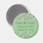 Save the Date Dot Magnet (Vorderseite/Rückseite)