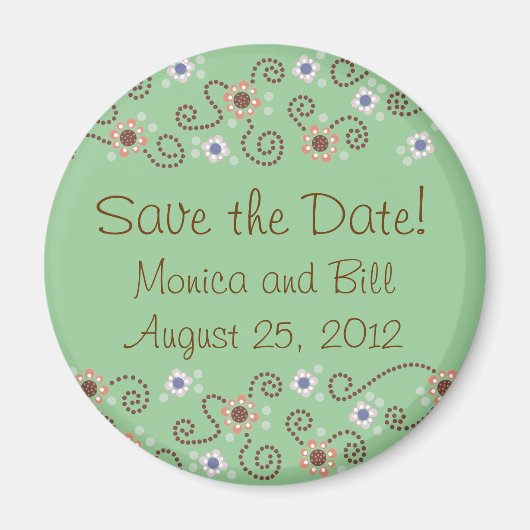 Save the Date Dot Magnet (Vorne)