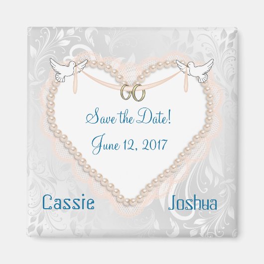 Save the Date Doves Magnet (Vorne)