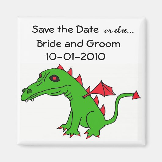 Save the Date Dragon Magnet (Vorne)