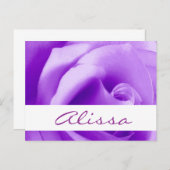 Save the Date Dreamy Lila Rose V22A Ankündigungspostkarte (Vorne/Hinten)