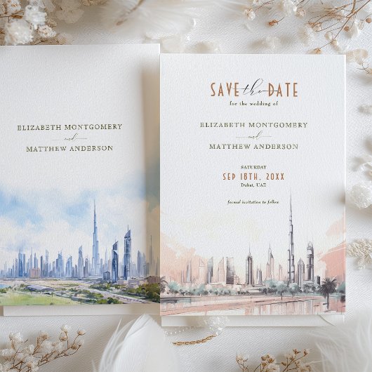 Save the Date Dubai, VAE-Zielort Einladung