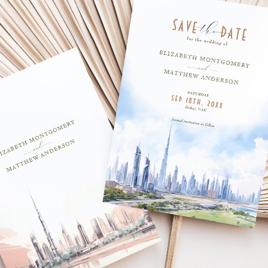 Save the Date Dubai, VAE-Zielort Einladung