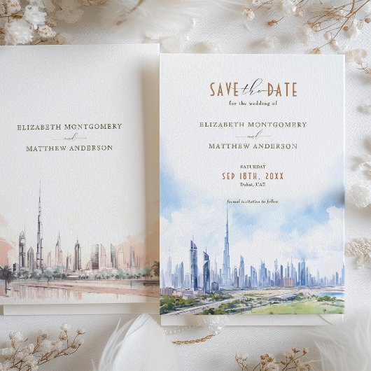 Save the Date Dubai, VAE-Zielort Einladung