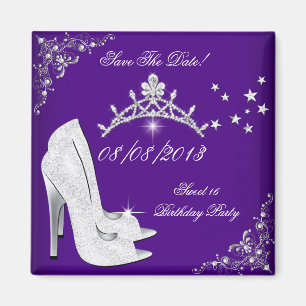 Save The Date Dunkelviolette High Heels Schuhe Tia Magnet