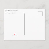 Save the Date Dusty Blue Burgundy Wedding Ankündigungspostkarte (Rückseite)