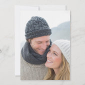 Save The Date. Dusty Blue | Burgundy Wedding Foto Einladung (Rückseite)