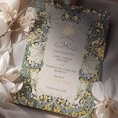 Save the Date Dusty Blue Islamic Morris Folieneinladung