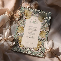 Save the Date Dusty Blue Pimpernel Vintage Morris