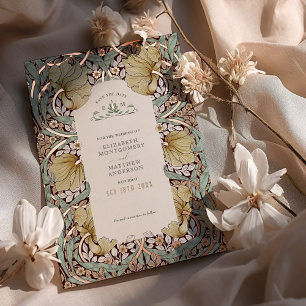 Save the Date Dusty Blue Pimpernel Vintage Morris Folieneinladung