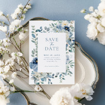 Save the Date, Dusty Blue Save the Date
