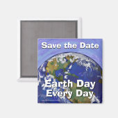 Save the Date Earth Day Magnet (Vorderseite/Rückseite)