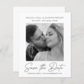 Save the Date Easy Edit Classy Lässig Script Foto (Vorne/Hinten)