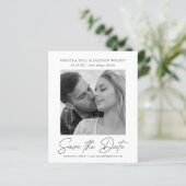 Save the Date Easy Edit Classy Lässig Script Foto (Stehend Vorderseite)
