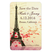 Save the Date Eiffelturm Magnet (Vertikal)